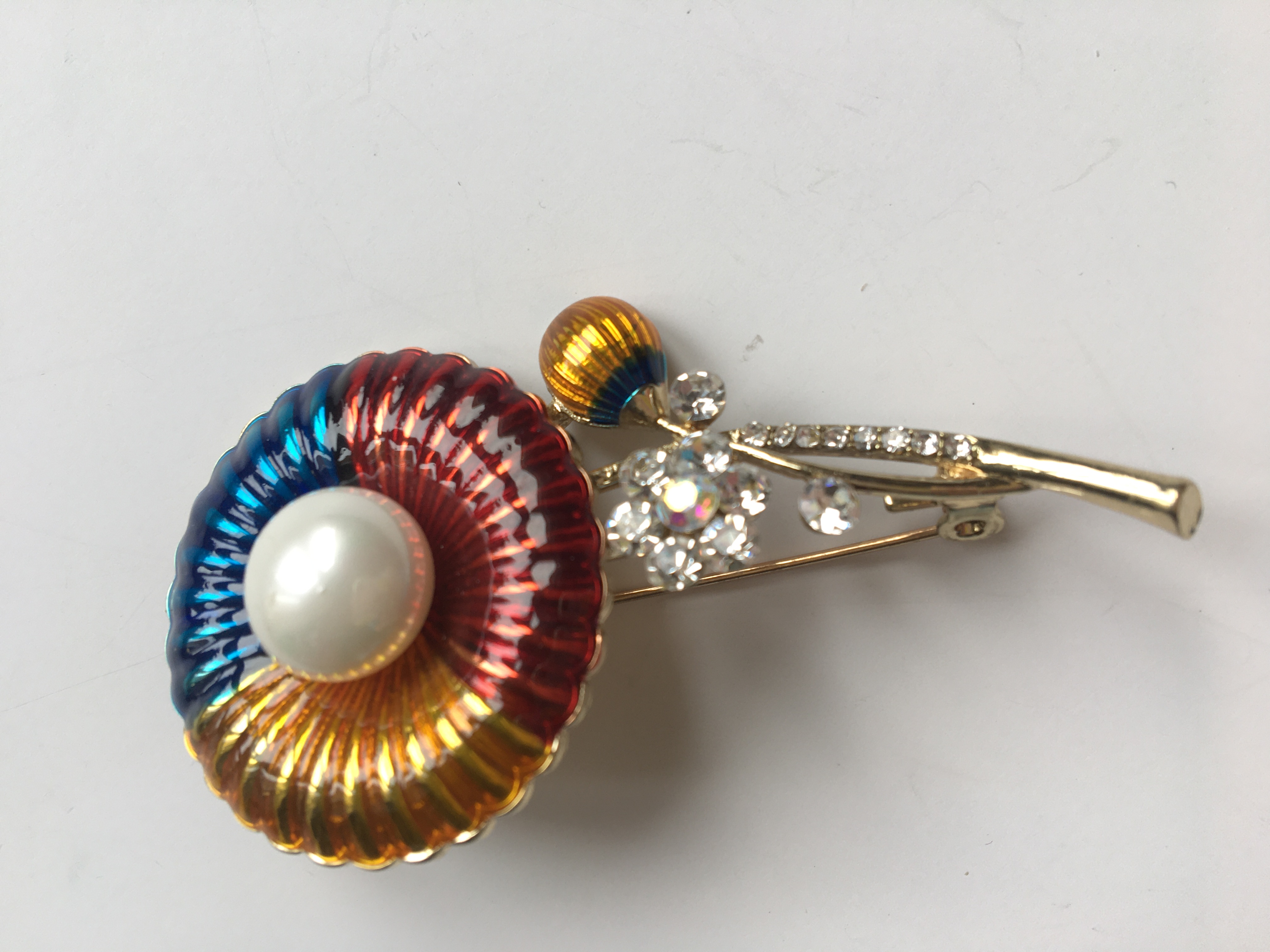 Fashion Jewelry brož květ s perlou 167896