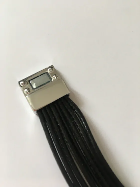 Fashion Jewelry náramek černý s kamínky 2-rt117