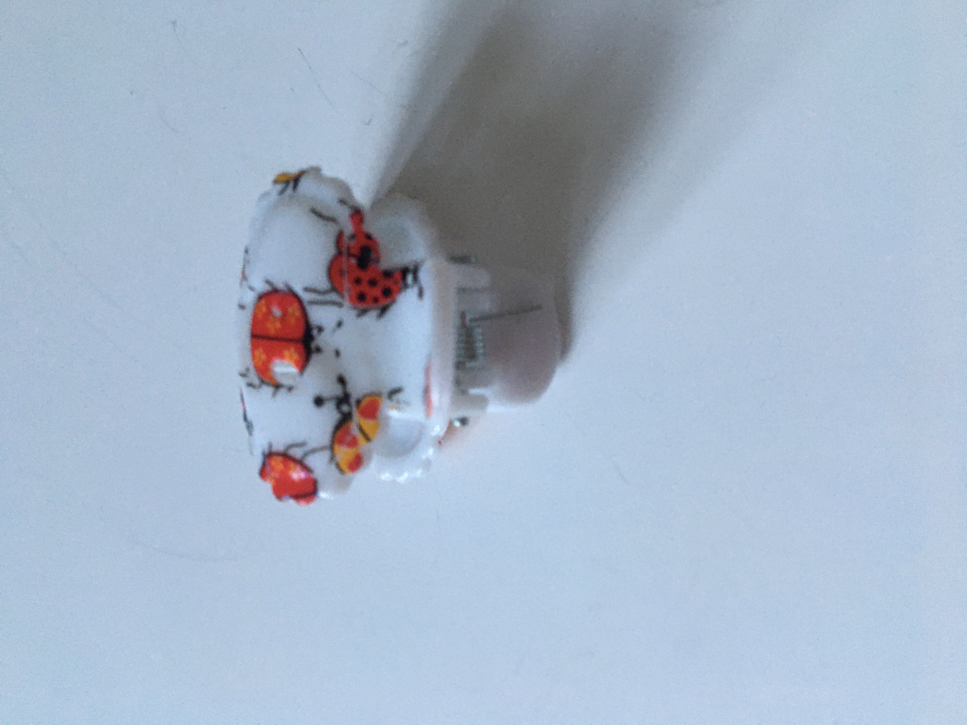 Skřipec do vlasů beruška bílý 1 ks