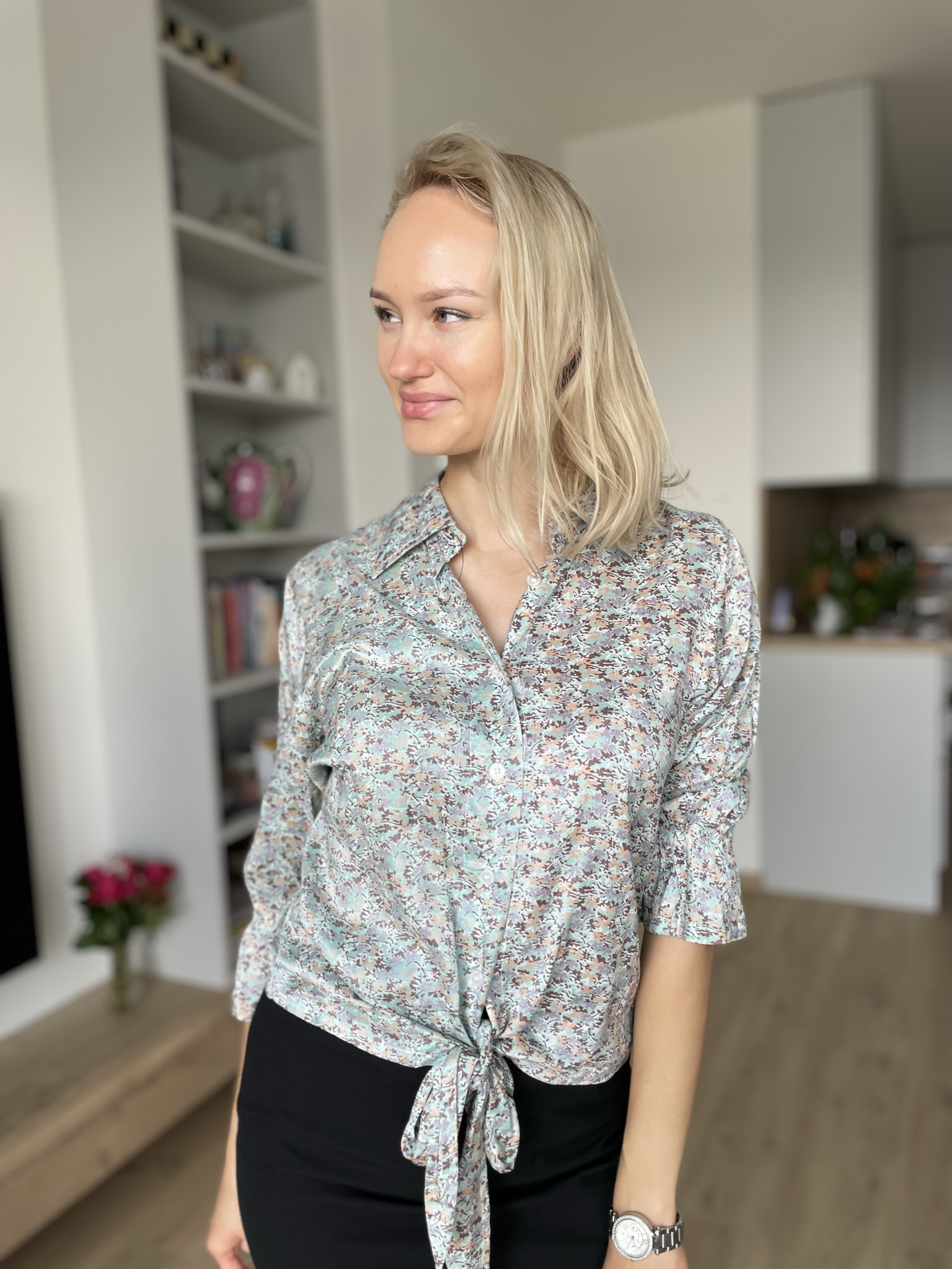 Halenka Tiny Flowers olivová vel. 38, 44