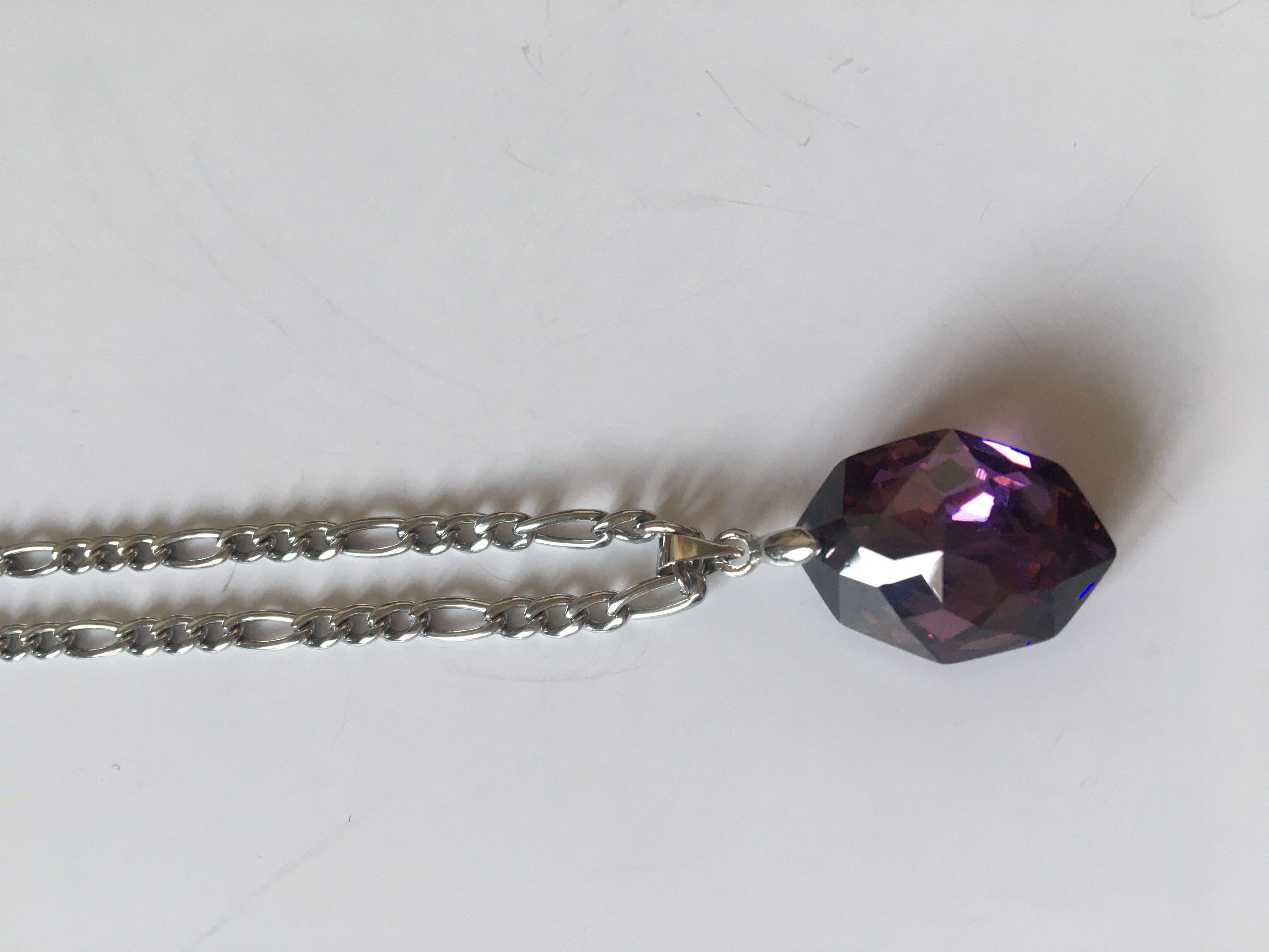 Fashion Jewelry řetízek s přívěskem z broušeného skla 1-bn080