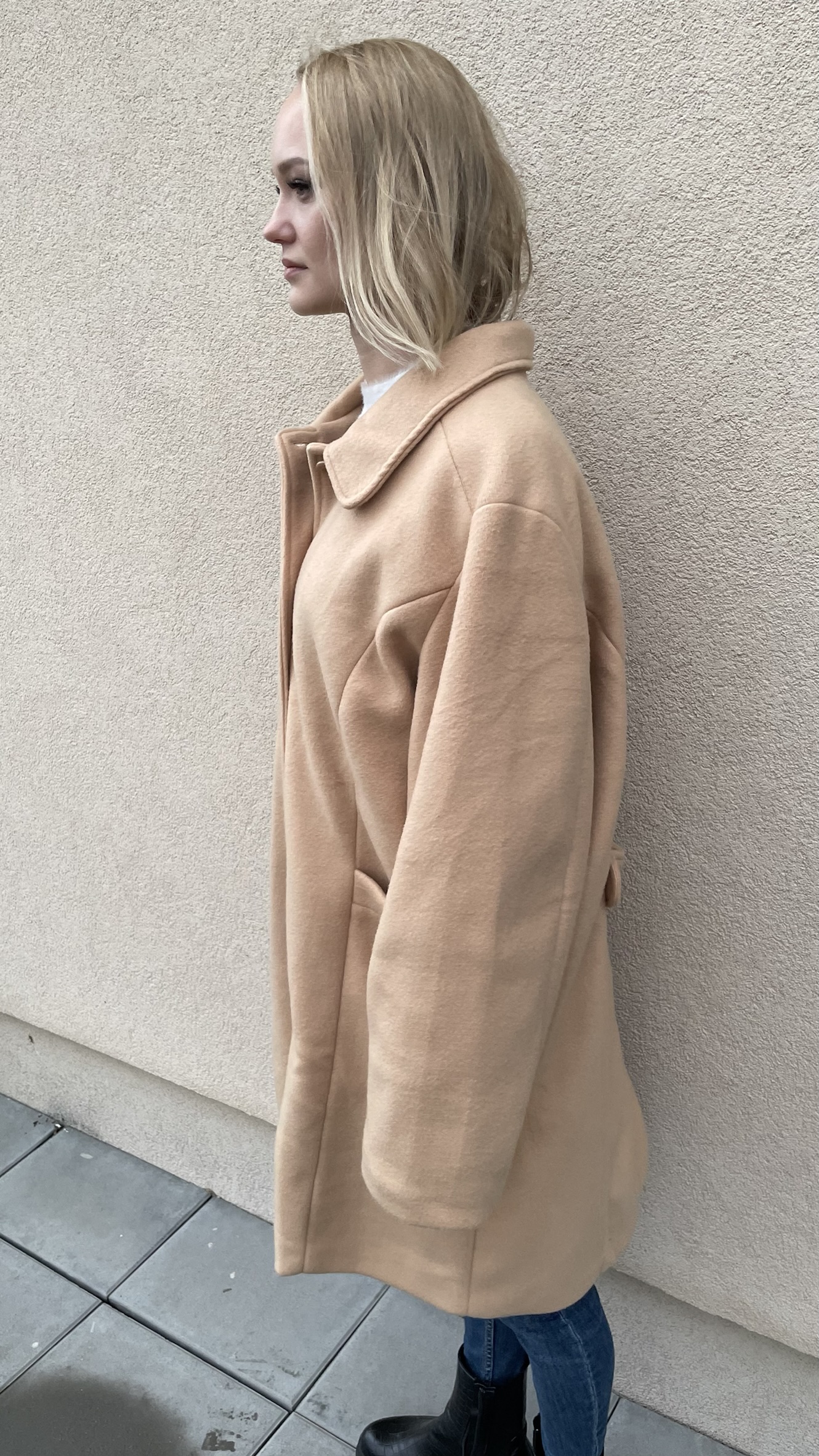 Dámský kabát 3Pagen béžový vel. 48/50