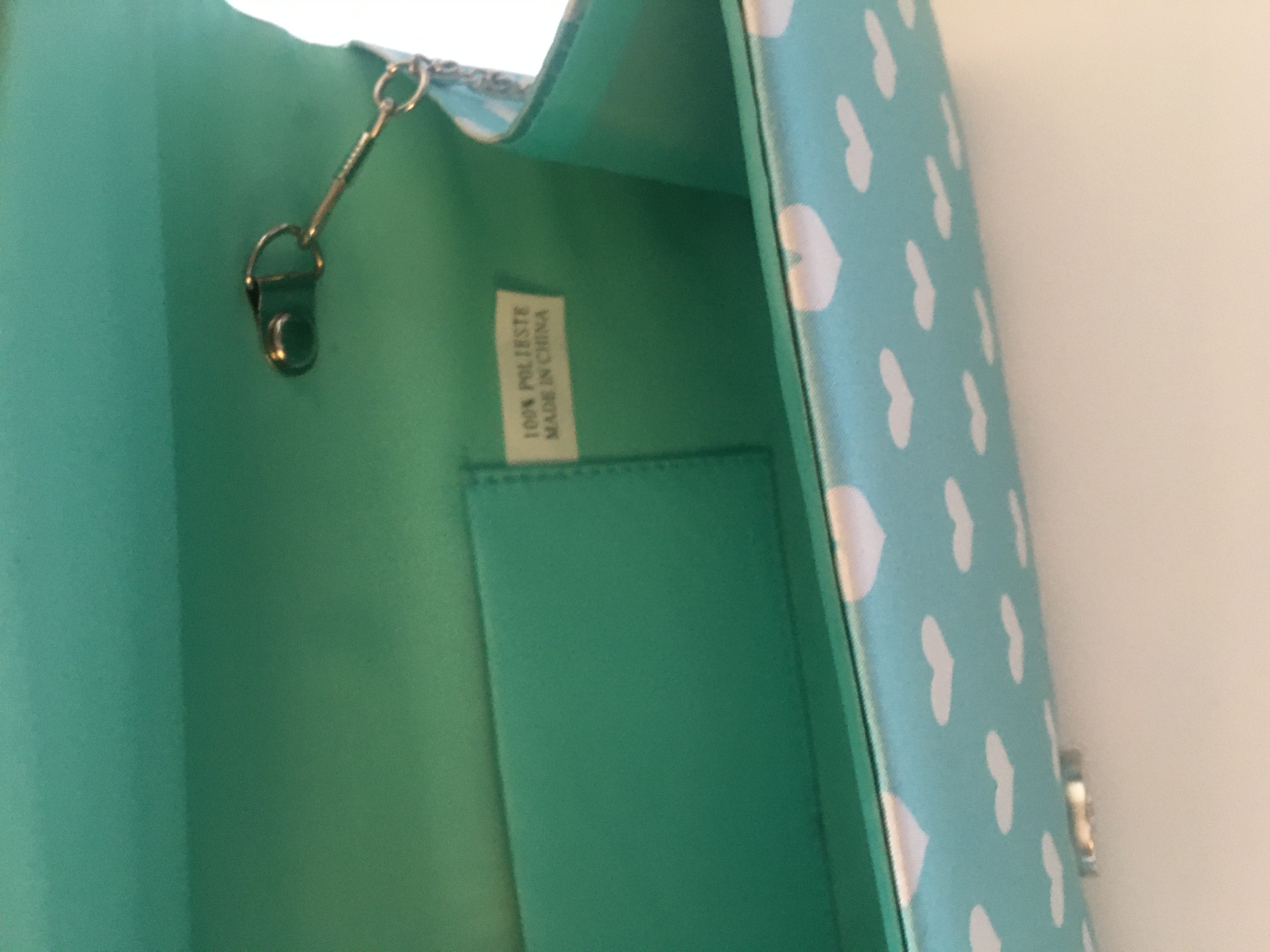 Kabelka společenská tyrkysová