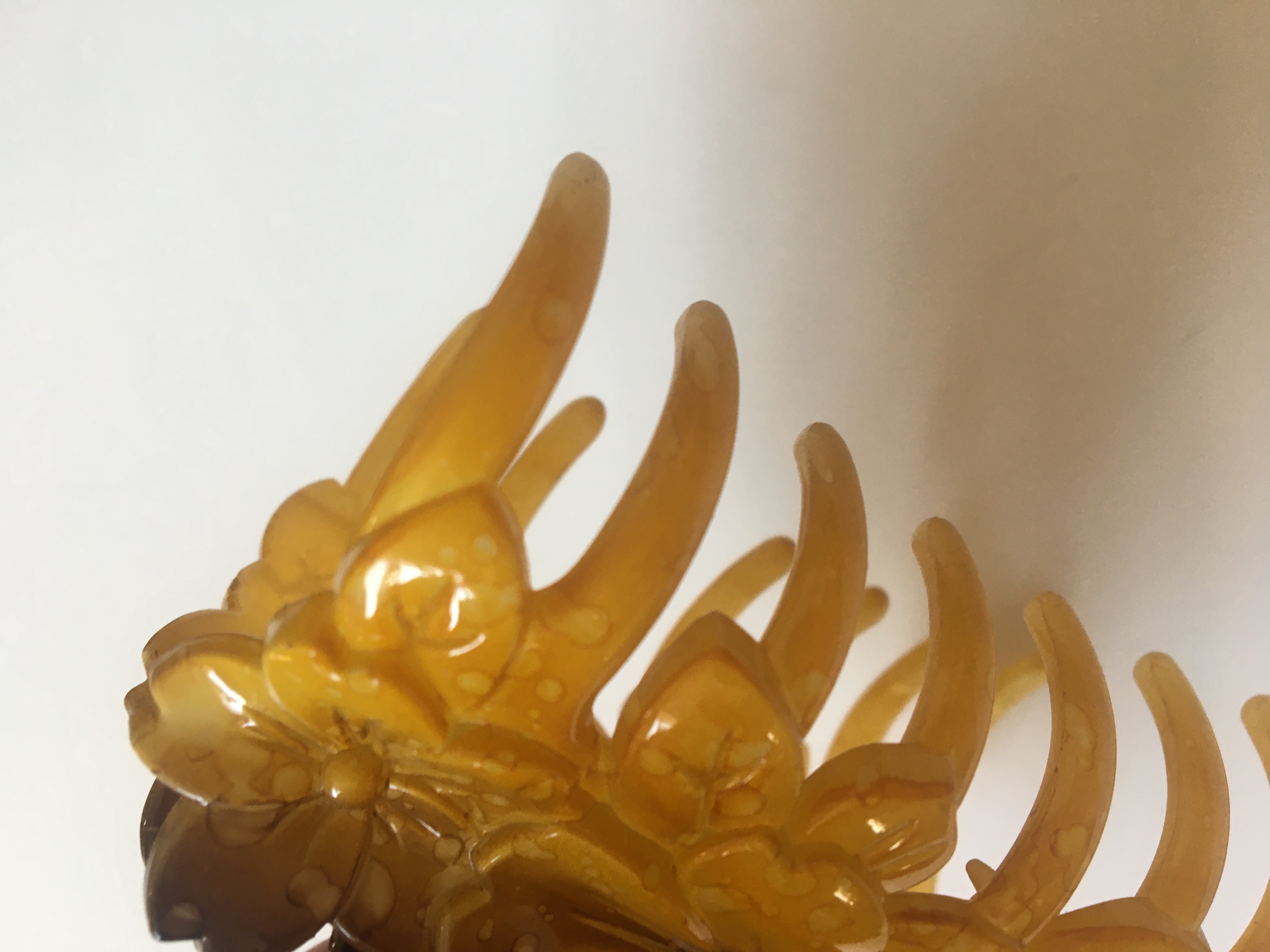 Skřipec do vlasů žluté květy