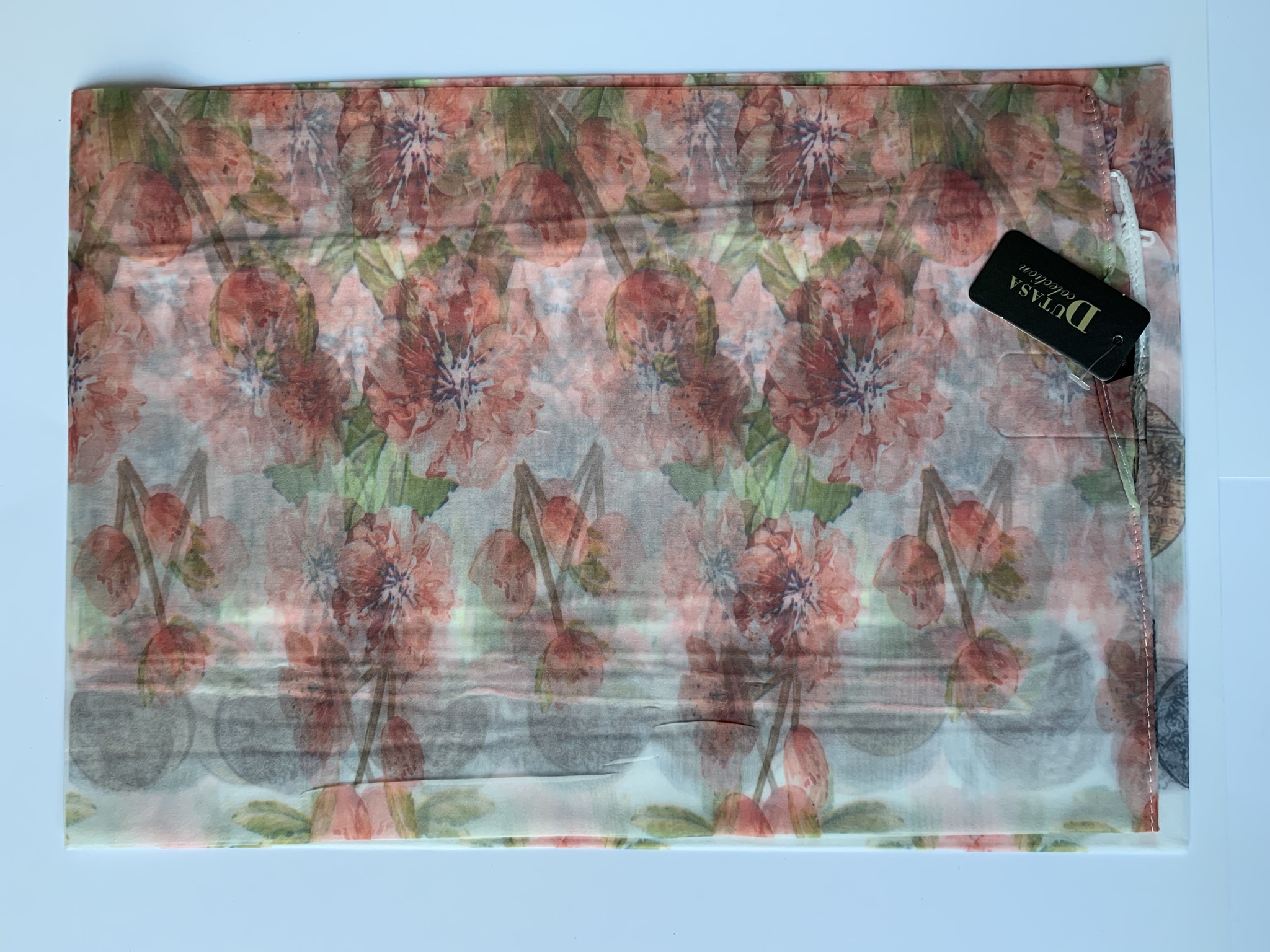 Šátek tunel Dutasa bílo-růžová