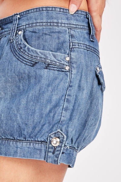Šortky Jovial Diamante Button džínové 