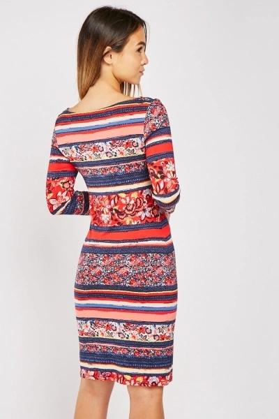 Šaty Floral Bodycon Dress vel. 38