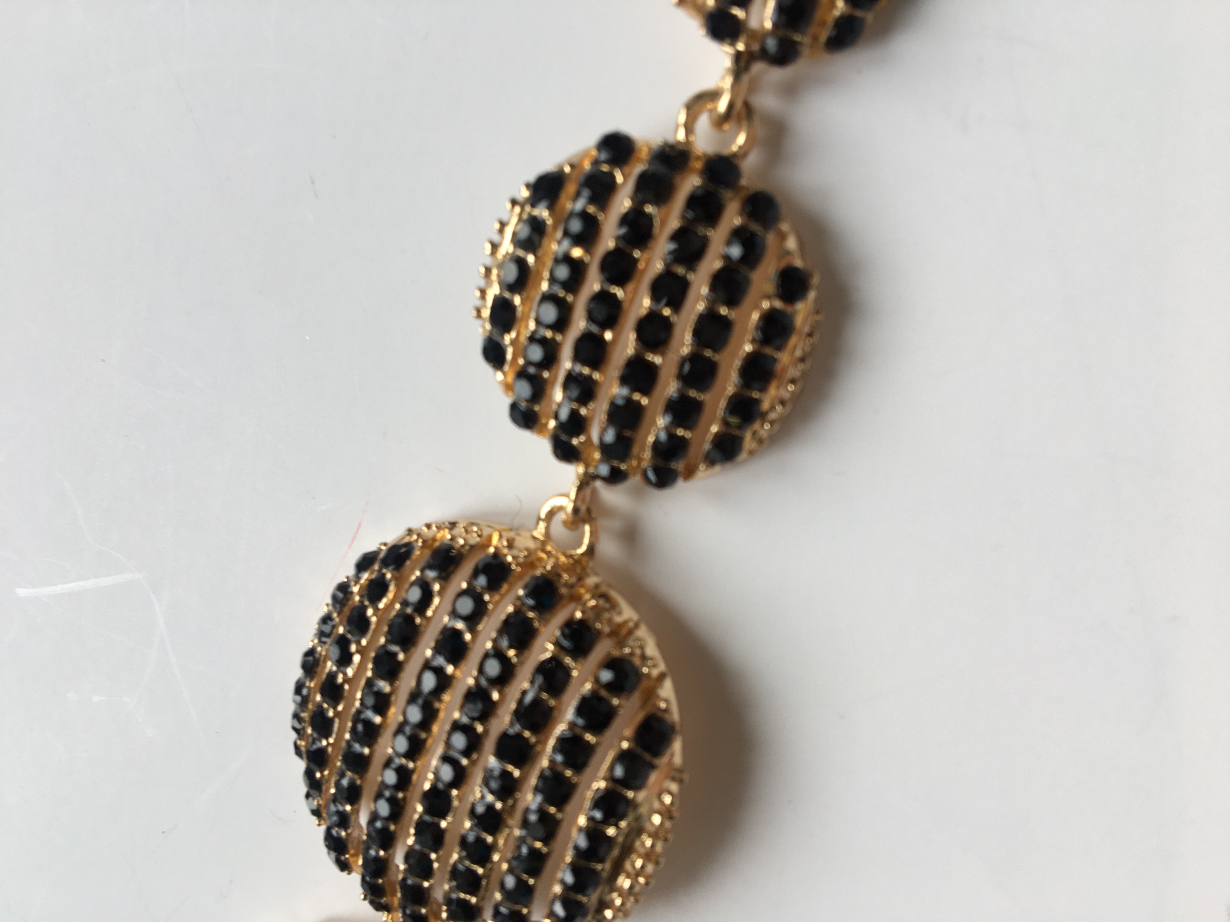 Fashion Jewelry náramek s černými kamínky 2-cc157