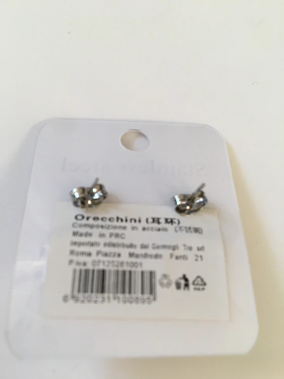 Fashion Jewelry ocelové náušnice s perlami 4-e174