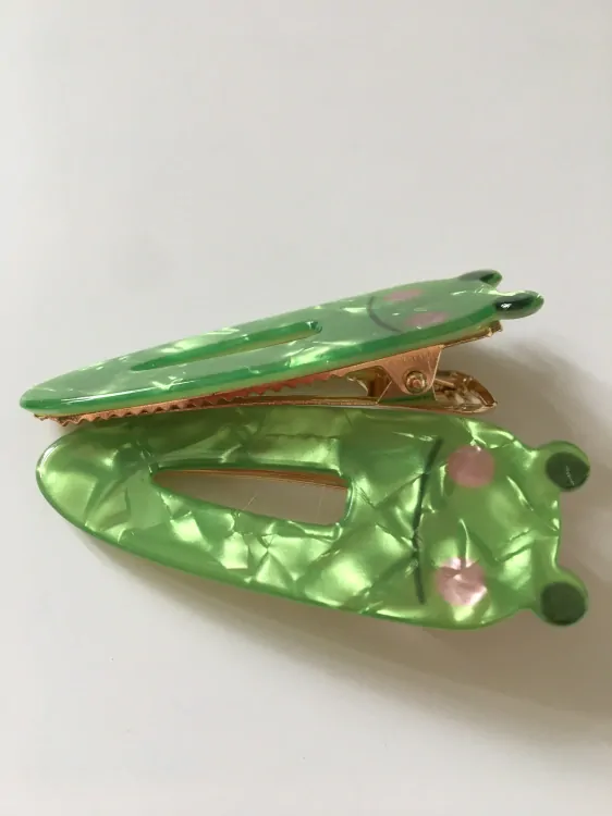 Sponky do vlasů 2 ks zelená 