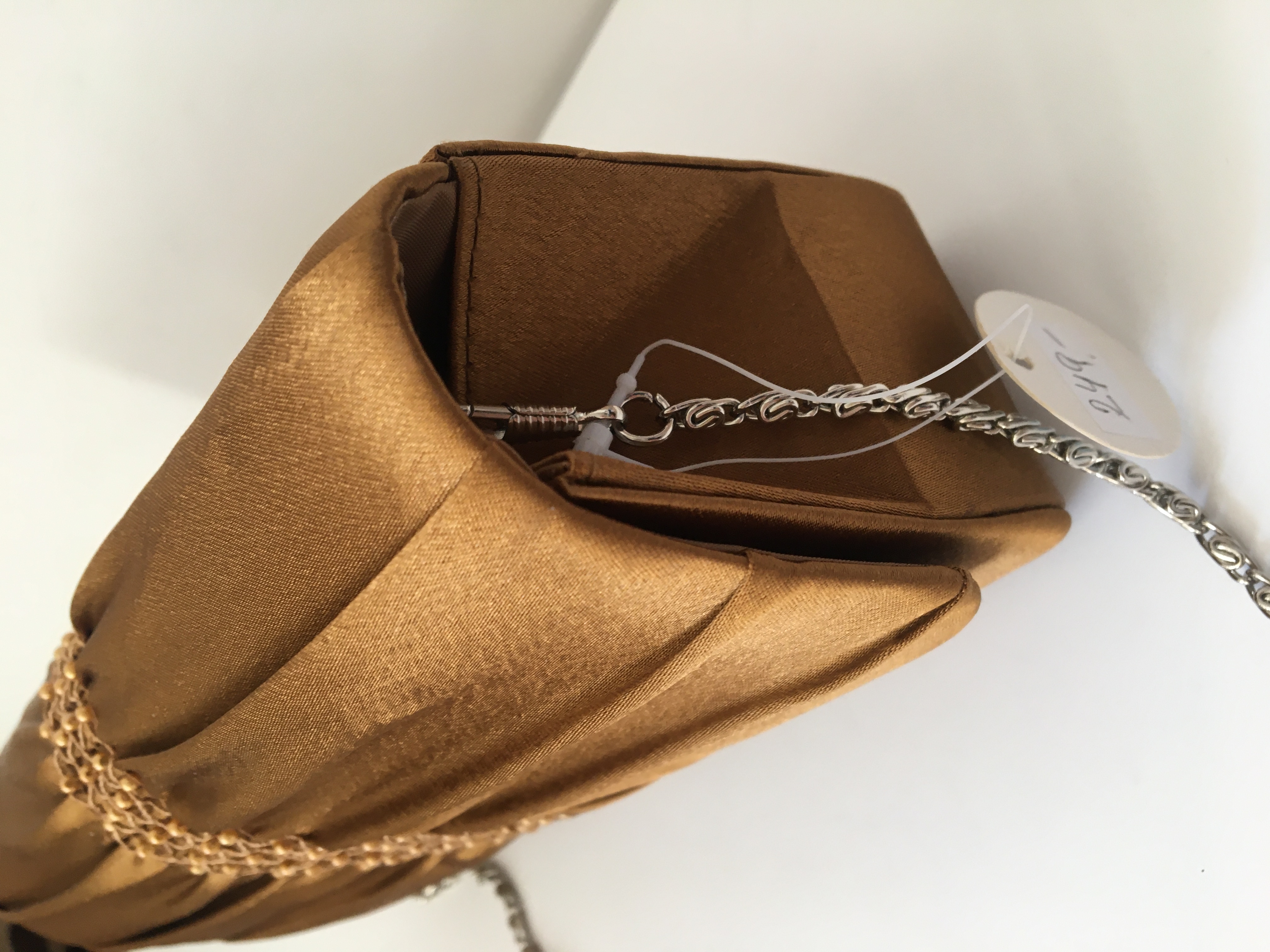 Kabelka společenská hnědo-zlatá