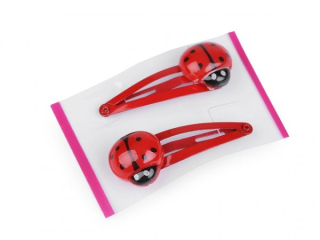 Sponka do vlasů červená beruška 1 ks