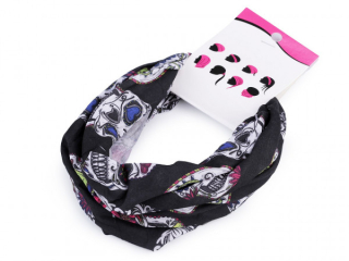 Šátek/nákrčník multifunkční lebky