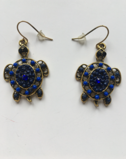 Fashion Jewelry náušnice modré želvy 4-b029