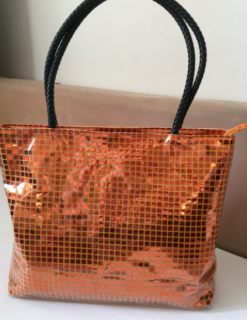 Kabelka lesklá oranžová