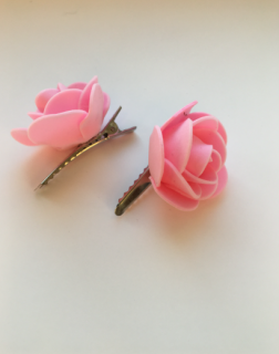 Sponka do vlasů se zoubky RŮŽE 1 ks