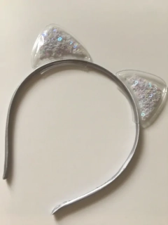 Čelenka s ušima bílá