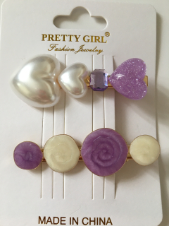 Sponky do vlasů 2 ks fialové