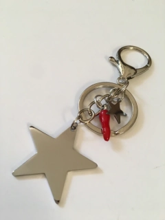 Přívěsek ocelový na klíče a kabelku Hvězdy