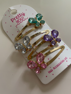 Sponky do vlasů Motýlí sada 4 ks