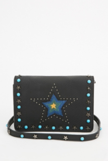 Kabelka Star černá s modrou