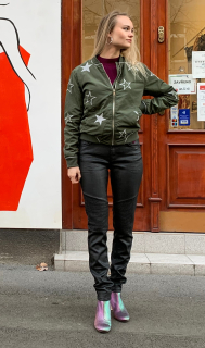 Džíny Mos Mosh černé lesklé vel. 26