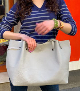 Kabelka Grey šedá velká 