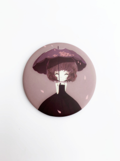 Zrcátko kapesní kosmetické holčička hnědá