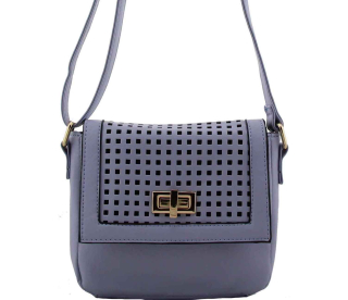 Kabelka malá fialová perforovaná