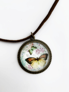 Fashion Jewelry náhrdelník žlutý motýlek 1-lo087