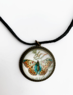 Fashion Jewelry náhrdelník oranžový motýlek 1-lo087