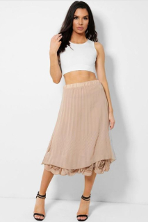 Sukně Morghy Art Stylist béžová s růžemi vel. M