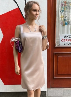 Šaty Asos saténové růžové vel. 44