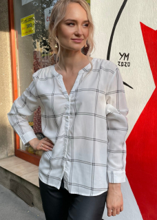 Halenka Only bílá kostkovaná vel.40