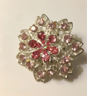 Fashion Jewelry brož květ růžová 11-gh526