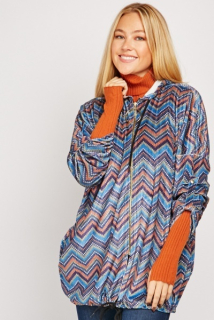 Bunda lehká Zig-Zag velur vel. S