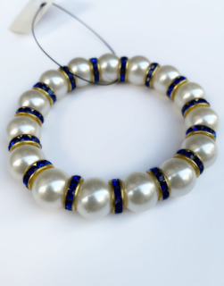 Fashion Jewelry náramek perla modrá 2-b146