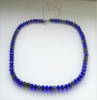 Fashion Jewelry náhrdelník sklo modré 1-gh033