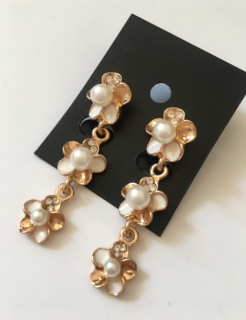 Fashion Jewelry náušnice zlaté květy 4-gh203