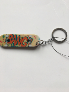 Přívěsek na klíče Skate oranžový