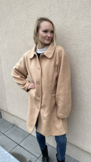 Dámský kabát 3Pagen béžový vel. 48/50