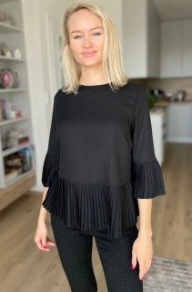 Halenka New Look černá plisovaná vel. 38