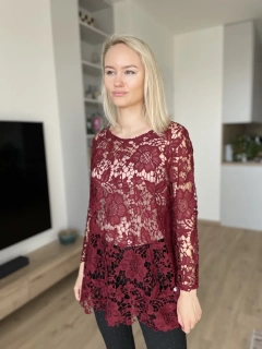 Halenka vínová krajková vel. 46