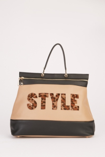 Kabelka Papaya Style hnědo-černá