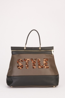 Kabelka Papaya Style šedo-černá