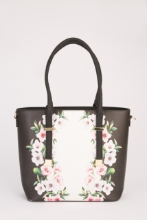 Kabelka Papaya Fashion černá se vzorem