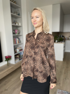 Halenka MNG hnědá vzorovaná vel. S, L