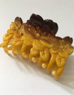 Skřipec do vlasů žluté květy