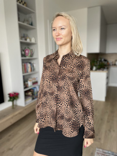 Halenka MNG hnědá vzorovaná vel. S, L